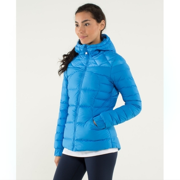 lululemon athletica Jackets & Blazers - Lululemon Fluffin' Awesome Down Jacket In Cornflower Size 6